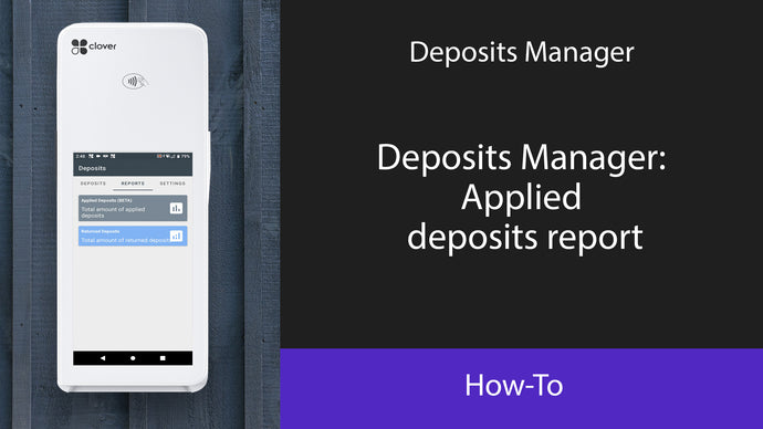 Deposits Manager: Applied deposits report
