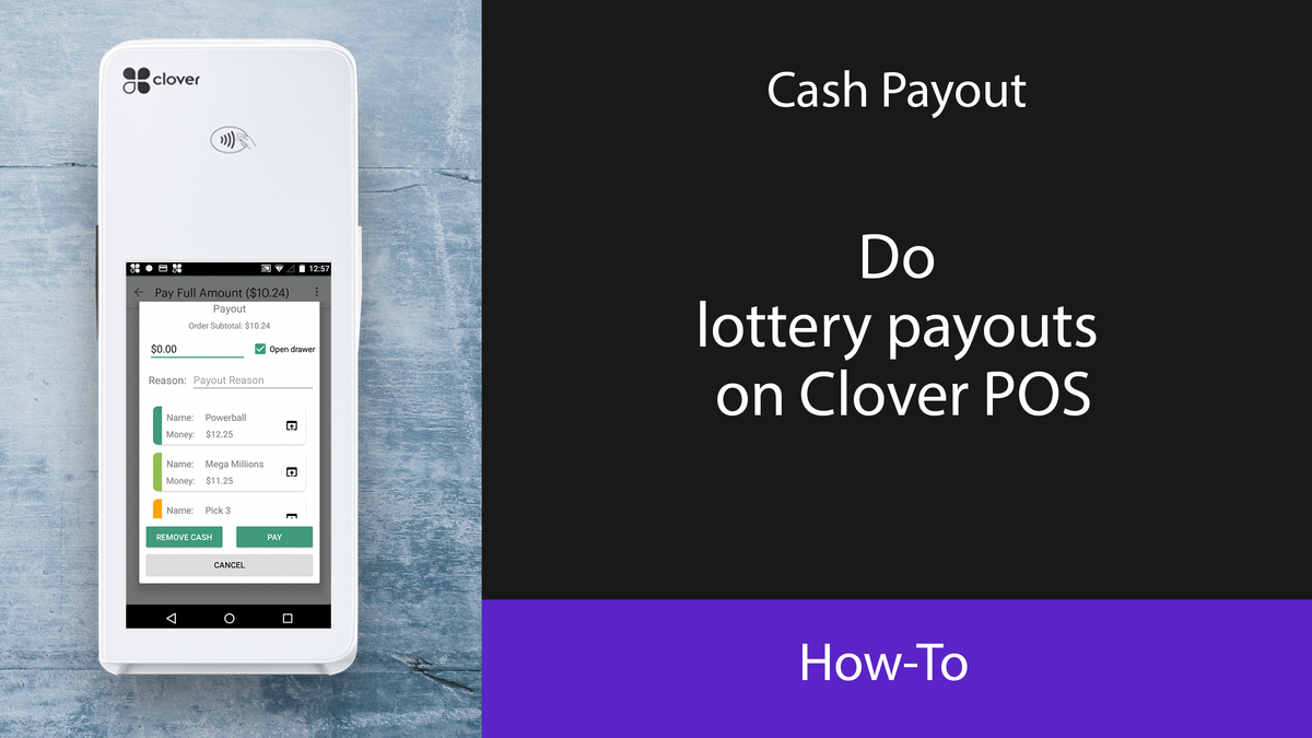 Do lottery payouts on Clover POS PayPlaxe