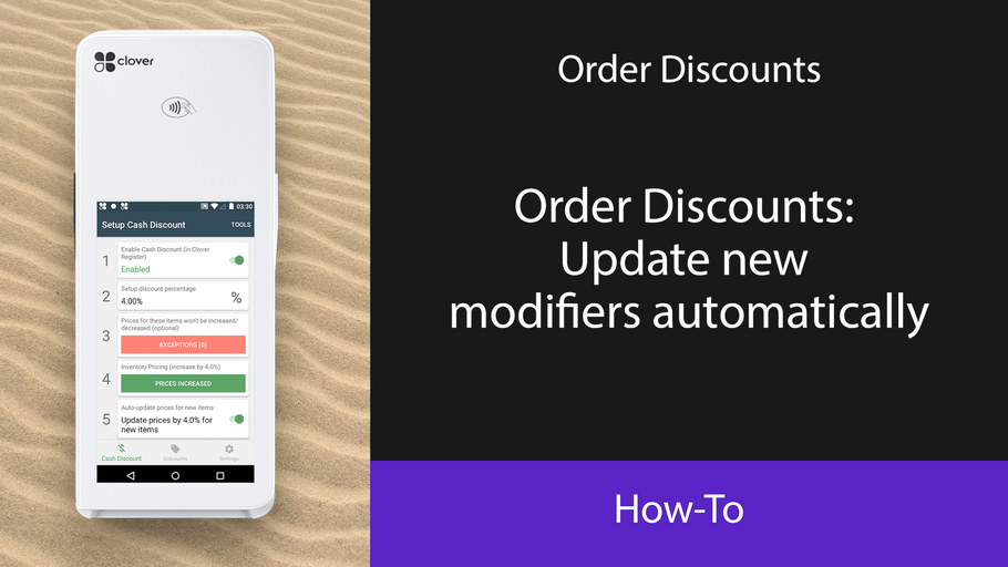Order Discounts: Update new modifiers automatically