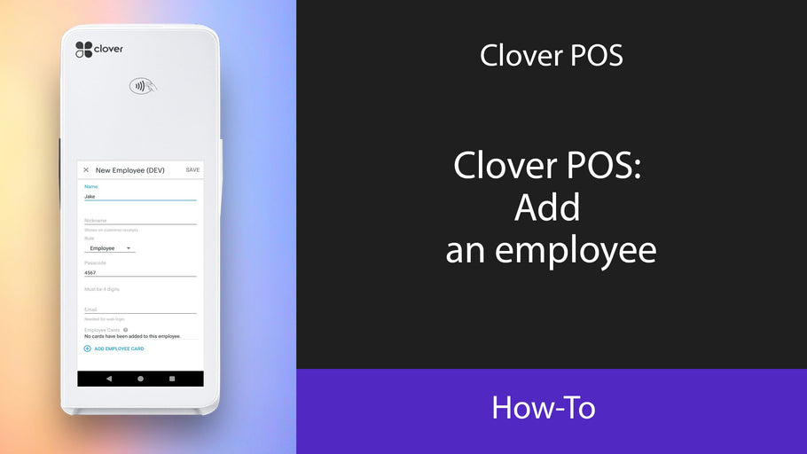 Clover POS: Add an employee