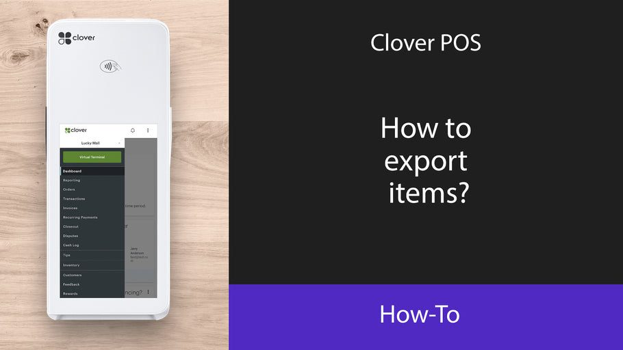 Clover POS: How to export items?