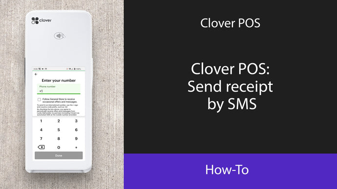 Clover POS: Send receipt by SMS