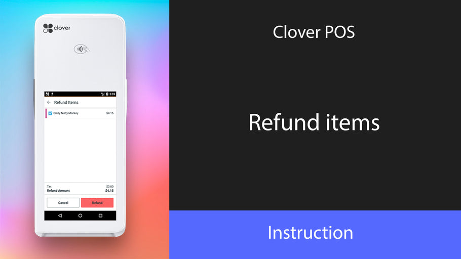 Clover POS: Refund items