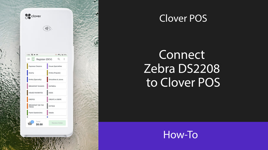 Connect Zebra DS2208 to Clover POS