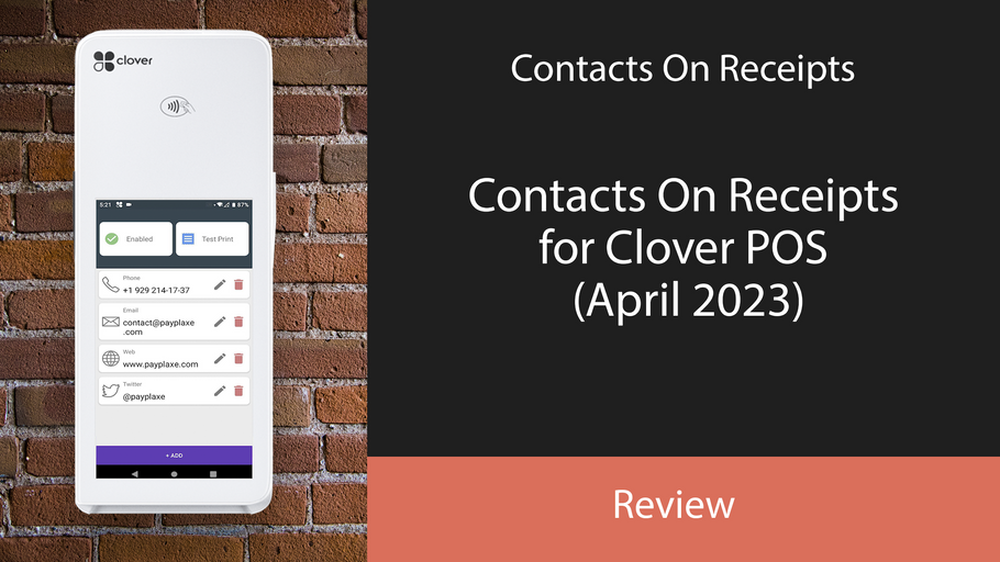 Contacts On Receipts for Clover POS (April 2023)