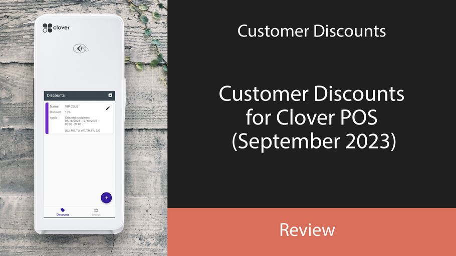 Customer Discounts for Clover POS (September 2023)