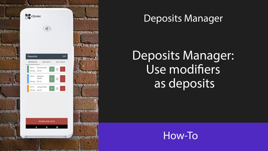 Deposits Manager: Use modifiers as deposits