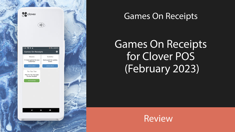 Games On Receipts for Clover POS (February 2023)