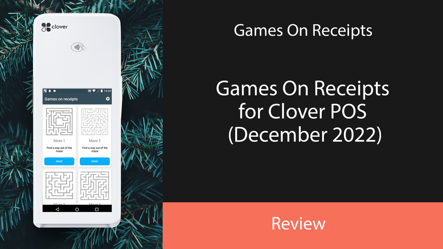 Games On Receipts for Clover POS (December 2022)