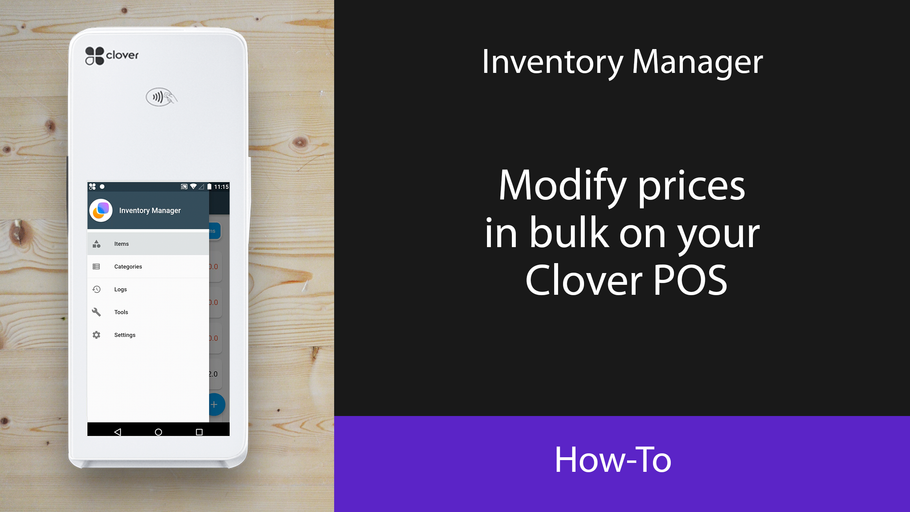 Modify prices in bulk on your Clover POS