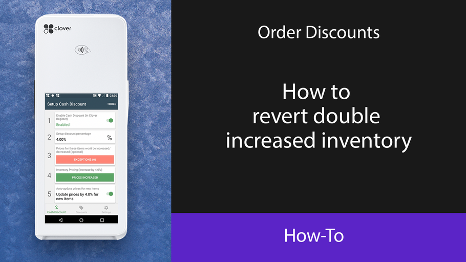 Order Discounts: How to revert double increased inventory