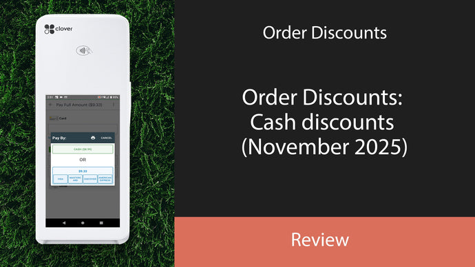 Order Discounts: Cash discounts (November 2025)