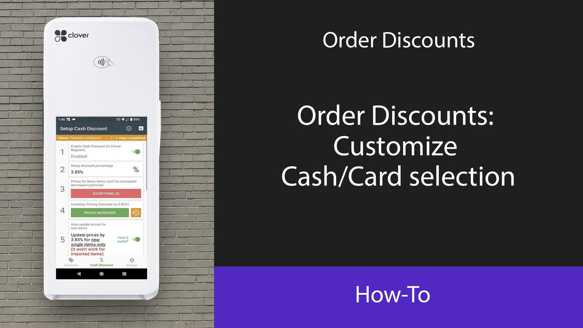 Order Discounts: Customize Cash/Card selection – PayPlaxe