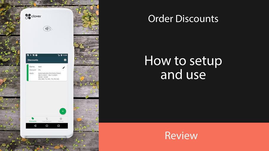 Order Discounts for Clover POS (September 2021)