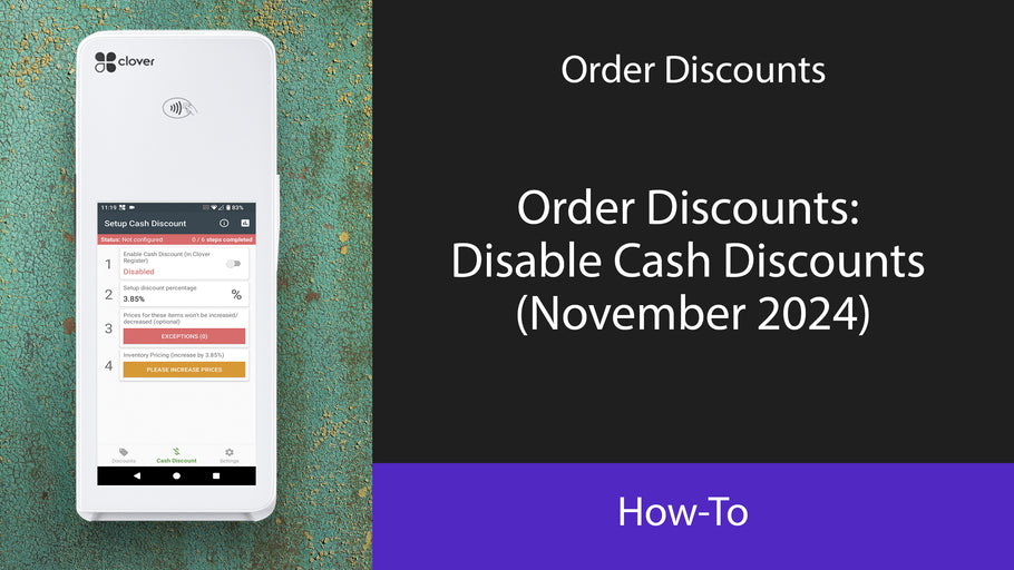 Order Discounts: Disable Cash Discounts (November 2024)