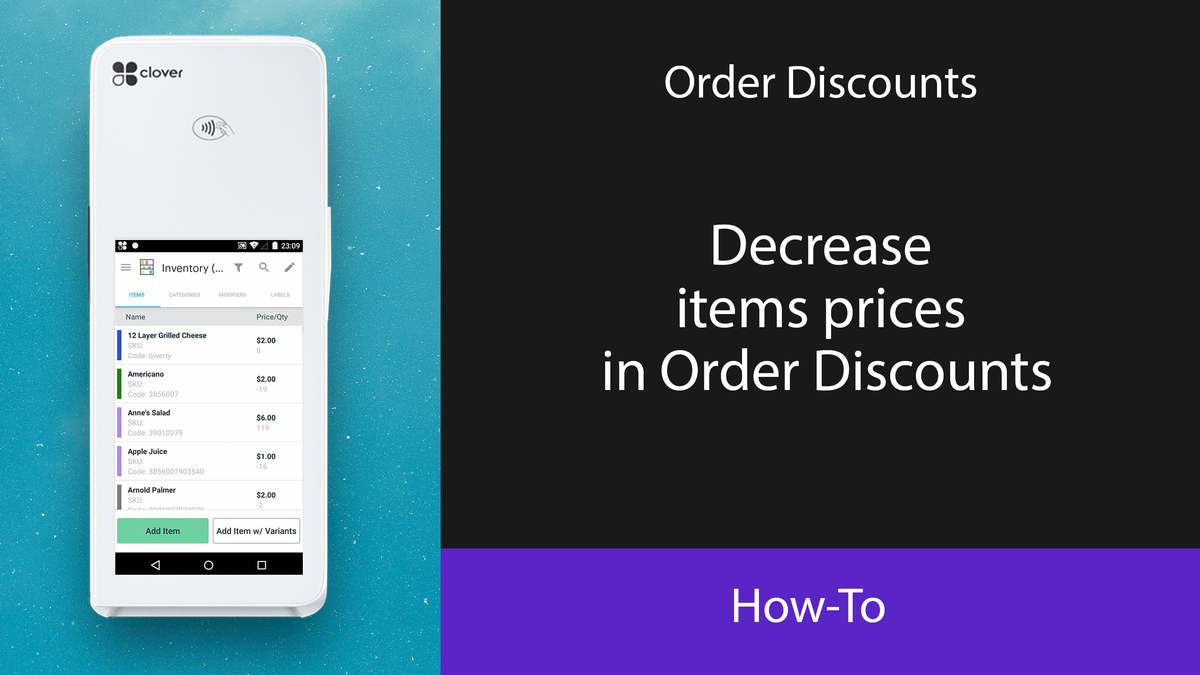 Decrease items prices in Order Discounts – PayPlaxe