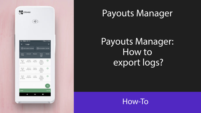 Payouts Manager: How to export logs?
