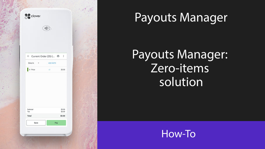 Payouts Manager: Zero-items solution