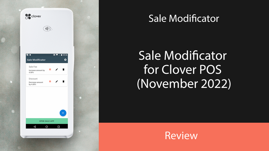 Sale Modificator for Clover POS (November 2022)