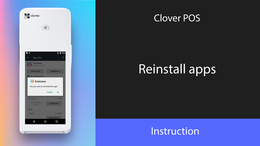 Clover POS: Reinstall apps