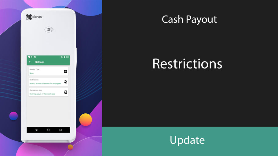Cash Payout: Restrictions
