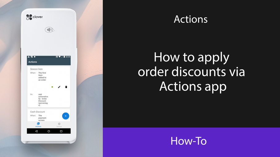 How to apply order discounts via Actions app