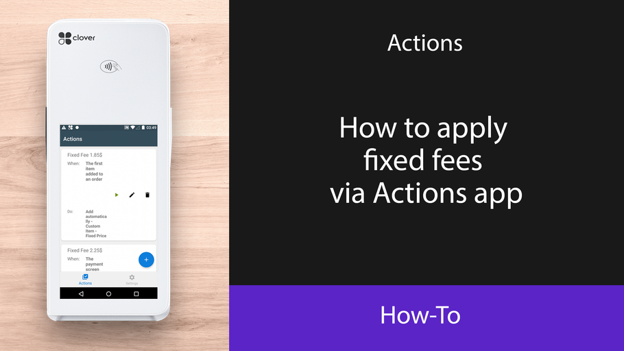 How to apply fixed fees via Actions app