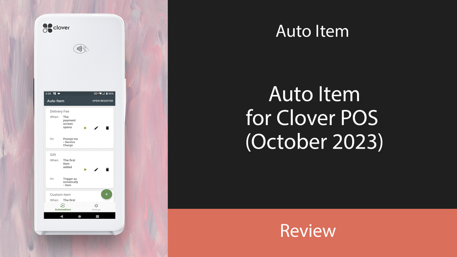 Auto Item for Clover POS (October 2023)