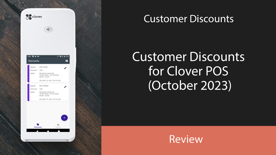Customer Discounts for Clover POS (October 2023)