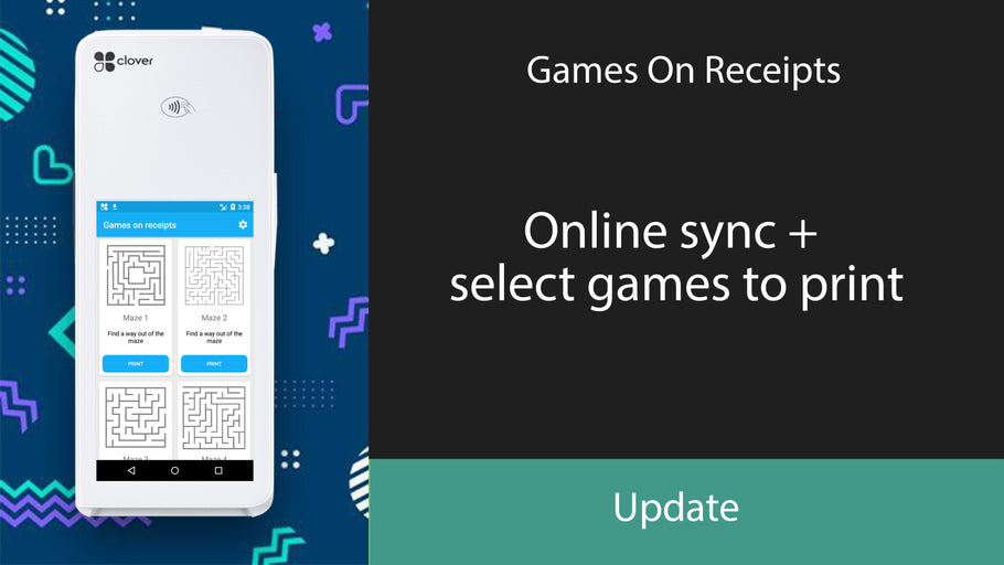 Games On Receipts - Online sync + select games