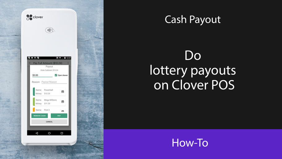 Do lottery payouts on Clover POS