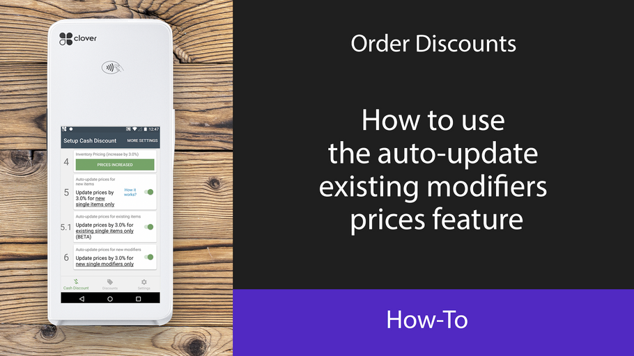 How to use the auto-update existing modifiers prices feature