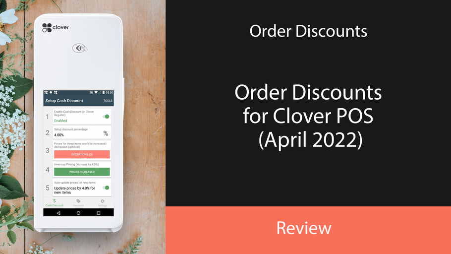 Order Discounts for Clover POS  (April 2022)