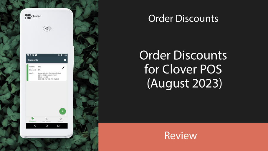 Order Discounts for Clover POS (August 2023)