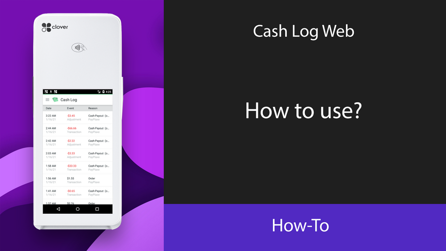Clover Cash Log Web: How to use?